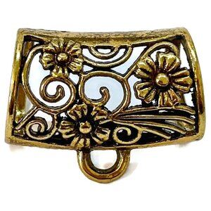As Low As $2 Antique Gold Scarf Tibetan Style CCB Hangers Bail Floral (4)